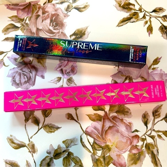 Jeffree star cosmetics lip kit bundle supreme gloss and cherry wet lip pencil - Picture 1 of 5